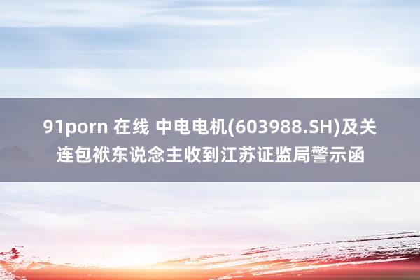 91porn 在线 中电电机(603988.SH)及关连包袱东说念主收到江苏证监局警示函