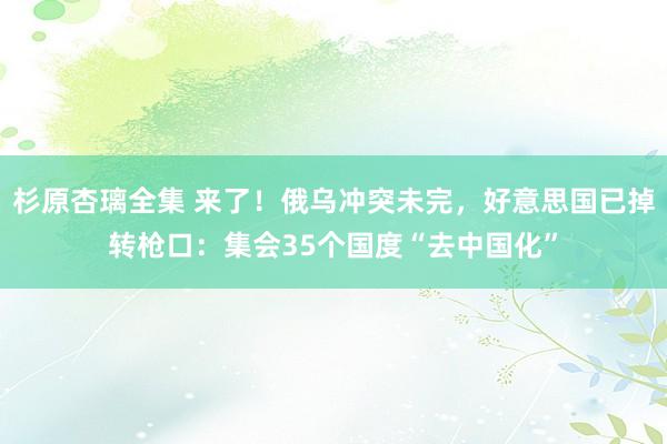 杉原杏璃全集 来了！俄乌冲突未完，好意思国已掉转枪口：集会35个国度“去中国化”