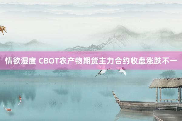 情欲湿度 CBOT农产物期货主力合约收盘涨跌不一