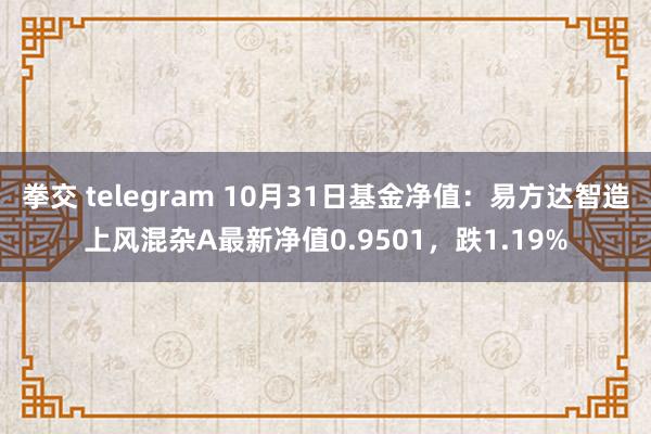 拳交 telegram 10月31日基金净值：易方达智造上风混杂A最新净值0.9501，跌1.19%