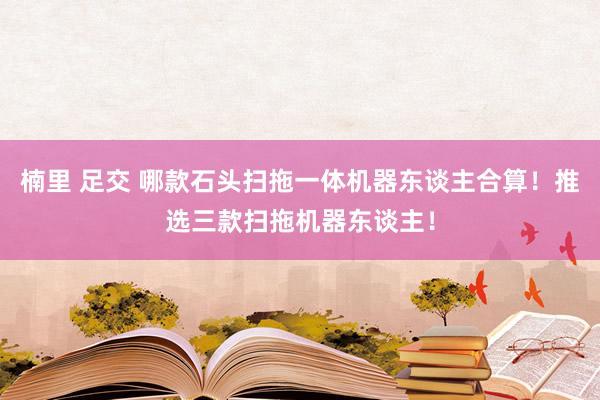 楠里 足交 哪款石头扫拖一体机器东谈主合算！推选三款扫拖机器东谈主！