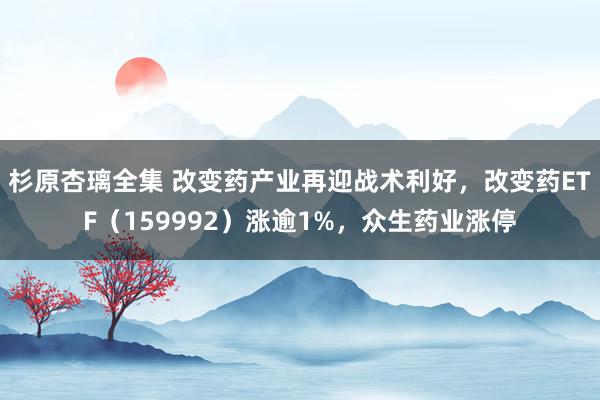 杉原杏璃全集 改变药产业再迎战术利好，改变药ETF（159992）涨逾1%，众生药业涨停